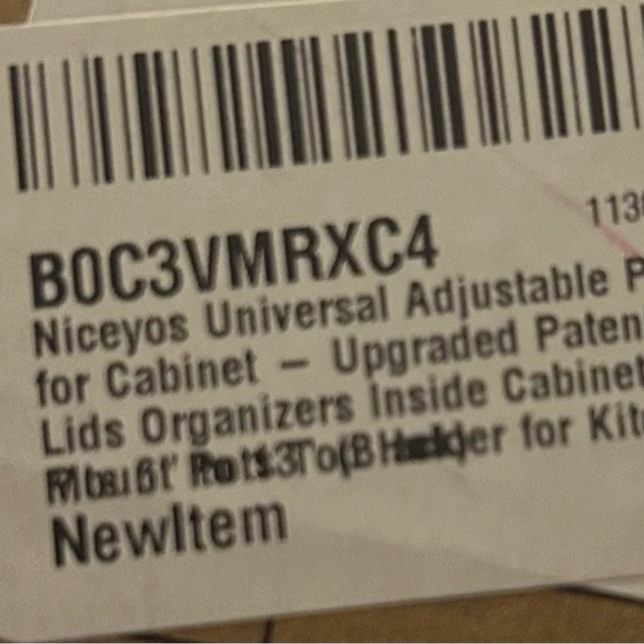 Universal Adjustable Pot Lid Organizer for Cabinet -Set of 8 (6” to 14”) - Picture 5 of 5